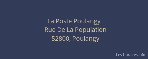 La Poste Poulangy
