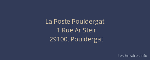 La Poste Pouldergat