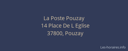 La Poste Pouzay
