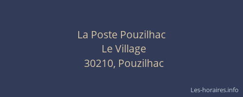 La Poste Pouzilhac