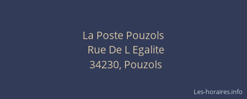 La Poste Pouzols