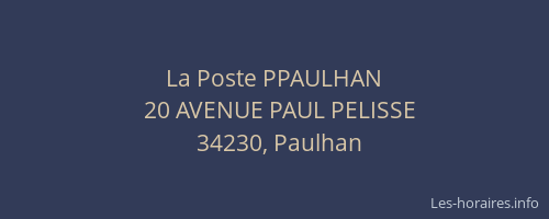 La Poste PPAULHAN