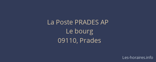 La Poste PRADES AP