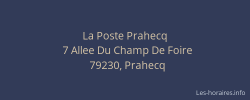 La Poste Prahecq