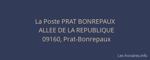 La Poste PRAT BONREPAUX