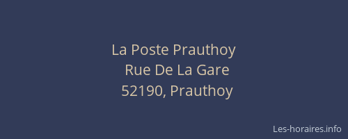 La Poste Prauthoy