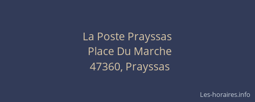 La Poste Prayssas