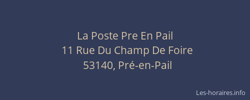 La Poste Pre En Pail