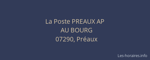 La Poste PREAUX AP