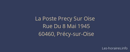 La Poste Precy Sur Oise
