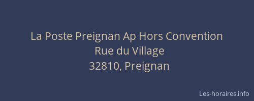 La Poste Preignan Ap Hors Convention