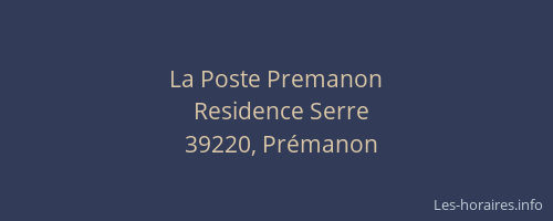 La Poste Premanon