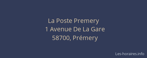 La Poste Premery
