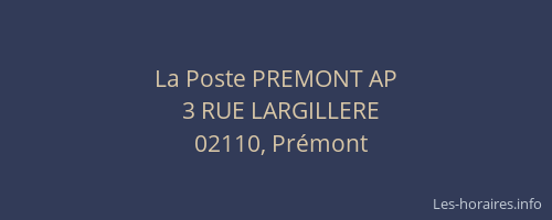 La Poste PREMONT AP