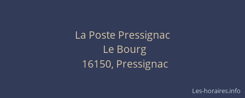 La Poste Pressignac