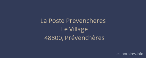 La Poste Prevencheres