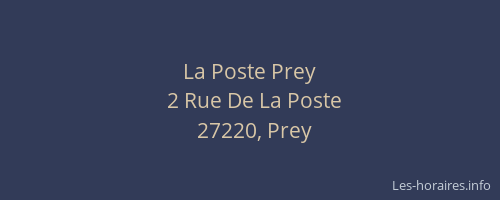La Poste Prey