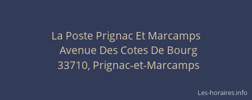 La Poste Prignac Et Marcamps