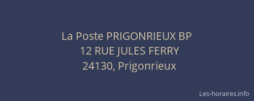 La Poste PRIGONRIEUX BP