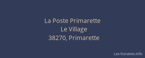 La Poste Primarette