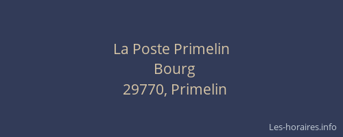 La Poste Primelin