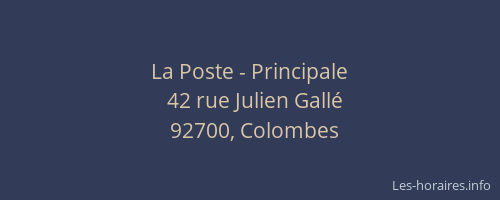 La Poste - Principale