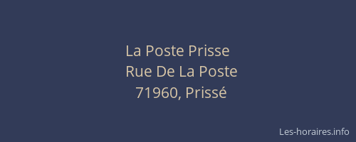 La Poste Prisse