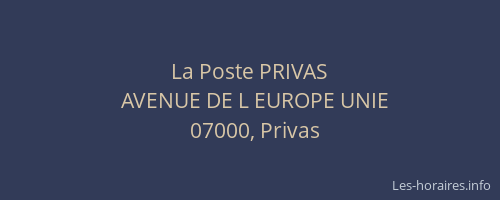La Poste PRIVAS