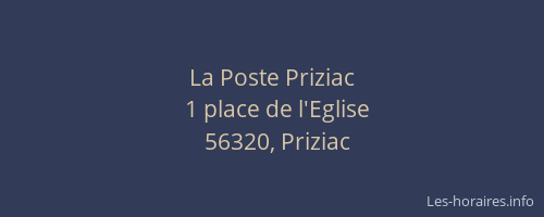 La Poste Priziac