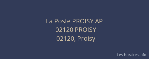 La Poste PROISY AP