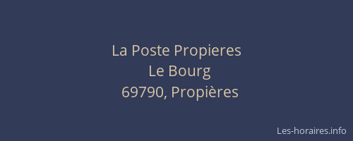 La Poste Propieres