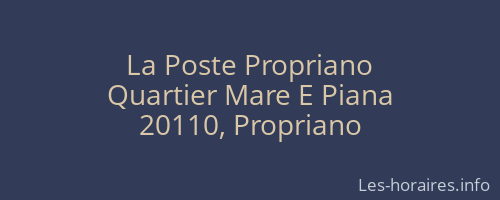 La Poste Propriano