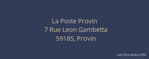 La Poste Provin