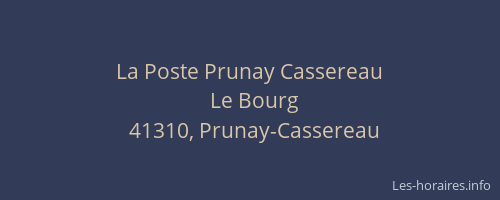 La Poste Prunay Cassereau