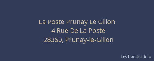 La Poste Prunay Le Gillon