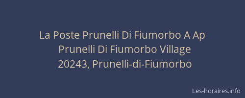 La Poste Prunelli Di Fiumorbo A Ap