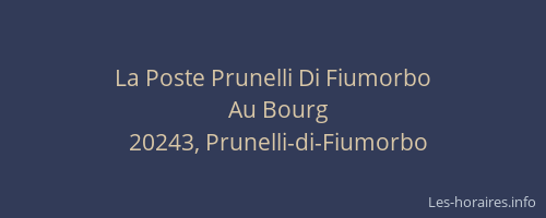 La Poste Prunelli Di Fiumorbo