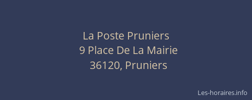 La Poste Pruniers