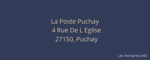 La Poste Puchay
