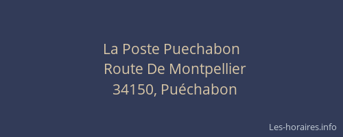 La Poste Puechabon