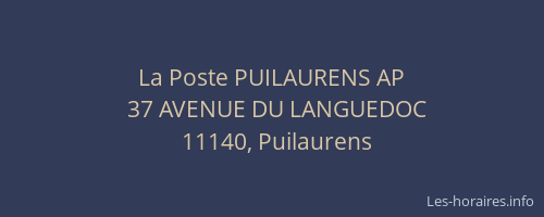 La Poste PUILAURENS AP