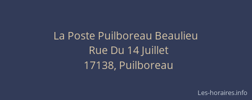 La Poste Puilboreau Beaulieu