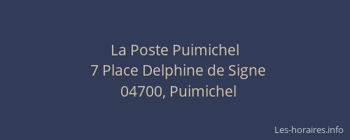La Poste Puimichel