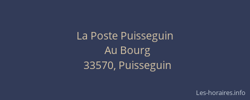 La Poste Puisseguin