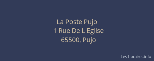 La Poste Pujo