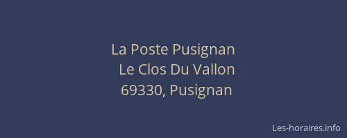 La Poste Pusignan