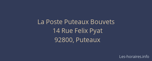 La Poste Puteaux Bouvets