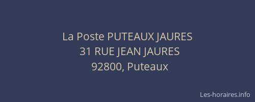 La Poste PUTEAUX JAURES