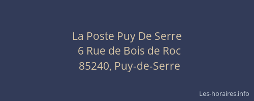 La Poste Puy De Serre