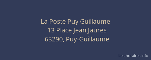 La Poste Puy Guillaume